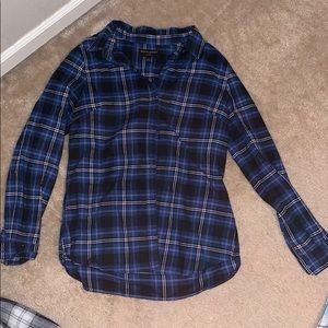 🖤Banana Republic Black & Blue Plaid Flannel🖤